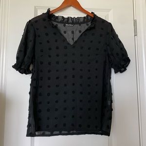 Sheer Black Top